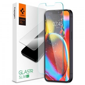 iPhone 13 Pro Max Spigen Glass.Tr Slim kijelzővédő üvegfólia fekete (AGL03382)