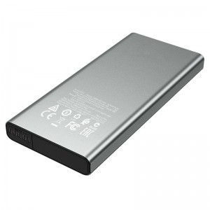 Borofone Velocity BT34 Powerbank 10000mAh USB QC3.0 + USB-C PD + Micro USB + USB ezüst