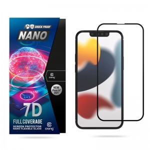 iPhone 13 Mini Crong 7D Nano rugalmas üveg hibrid képernyővédő 9H