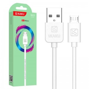 KAKU USB - Micro USB kábel 2.4A 1m fehér (KSC-285)