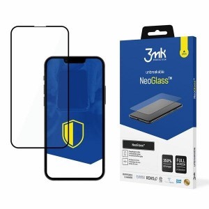 iPhone 13 Pro Max/14 Plus 3MK NeoGlass kijelzővédő üvegfólia fekete