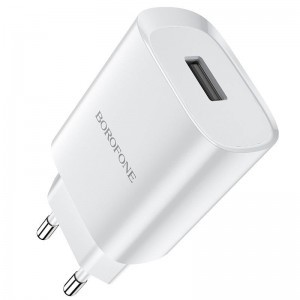 Borofone BN1 Hálózati töltő adapter USB 2.1A fehér