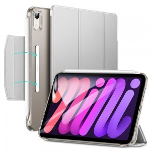 iPad Mini 6 2021 ESR Ascend Trifold tok ezüst-szürke
