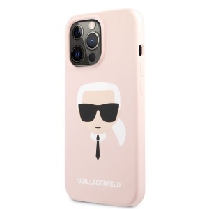 iPhone 13 Pro Karl Lagerfeld Head Silicone KLHCP13LSLKHP tok Light Pink