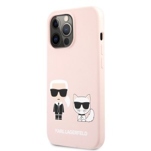 iPhone 13 Pro Karl Lagerfeld KLHCP13LSSKCI Karl Choupette Liquid Silicone tok pink