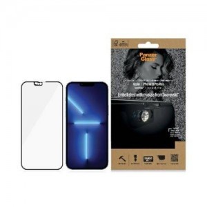 iPhone 13 Pro Max PanzerGlass E2E MicroFracture Antibakteriális CamSlider tokbarát üvegfólia fekete