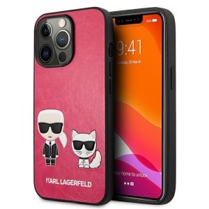 iPhone 13 Pro / 13 6.1'' Karl Lagerfeld Ikonik Karl Choupette tok rózsaszín (KLHCP13LPCUSKCP)