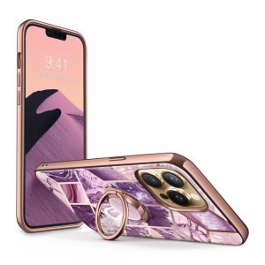 iPhone 13 Pro Max Supcase IBLSN Cosmo Snap márvány mintás tok lila