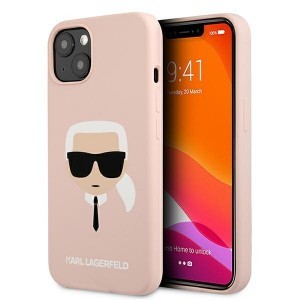 iPhone 13 Mini Karl Lagerfeld Karl`s Head szilikon tok világos rózsaszín (KLHCP13SSLKHLP)