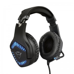 Trust GXT 460 VARZZ gamer fejhallgató háttérvilágítással (fekete)