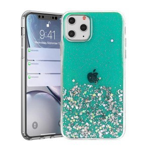 iPhone 13 mini Brilliant Clear csillogó tok zöld