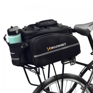 Wozinsky kerékpártáska csomagtartóra 35L palacktartóval, fekete