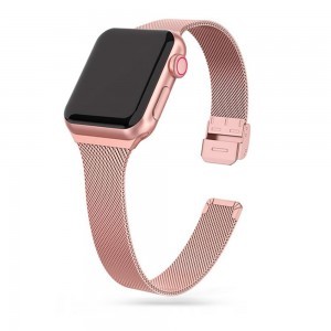 Apple Watch 4 / 5 / 6 / 7 / SE (38 / 40 / 41 mm) Tech-Protect Thin Milanes óraszíj Rose Gold
