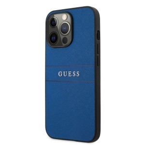 Phone 13 Pro Guess GUHCP13LPSASBBL PU Saffiano tok kék