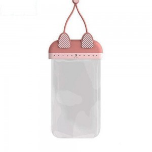 Remax Cattie Series vízálló telefontok nyakba akasztóval pink