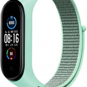 Xiaomi Mi Band 3/4/5/6 Nylon óraszíj menta