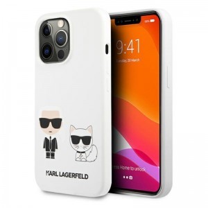 iPhone 13 Pro Max Karl Lagerfeld Karl Choupette szilikon tok fehér (KLHCP13XSSKCW)