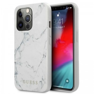 iPhone 13 Pro Guess Marble tok fehér (GUHCP13LPCUMAWH)
