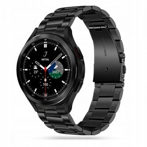 Samsung Galaxy Watch 4 40 / 42 / 44 / 46 mm Tech-protect Stainless Szíj Fekete