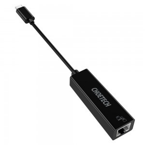 Choetech Átalakító Adapter RJ45 (1000 Mbps) - USB Type-C fekete (HUB-R01)