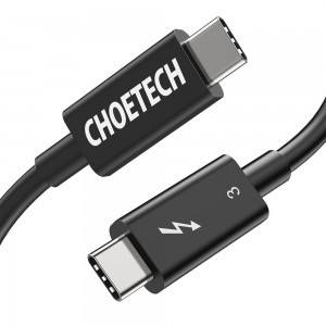 Choetech USB Type-C - USB Type-C kábel (Thunderbolt 3 - 40 Gbps) PD 100W 5A 0.8m (A3009)