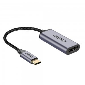 Choetech Egyirányú kábel adapter HUB USB Type C - HDMI 4K 60Hz szürke (HUB-H10)