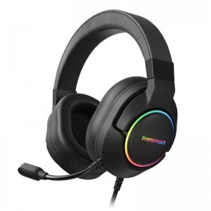 Tronsmart Sparkle RGB Gamer fejhallgató USB mikrofonnal távirányítóval fekete (467600)