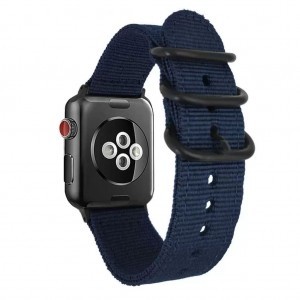 Apple Watch 38mm / 40mm szőtt műanyag szíj sötétkék