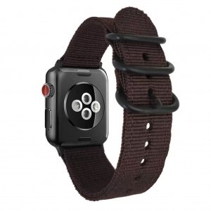 Apple Watch 38mm / 40mm szőtt műanyag szíj fekete