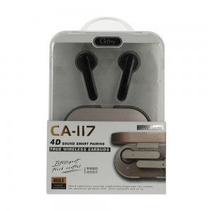 GJBY Vezeték nélküli bluetooth fülhallgató, fekete (TWS CA-117)