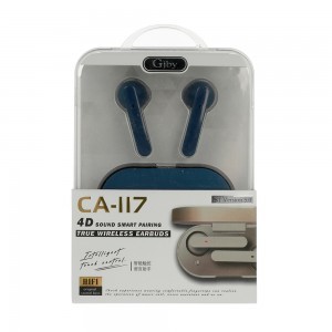 GJBY Vezeték nélküli bluetooth fülhallgató, kék (TWS CA-117)