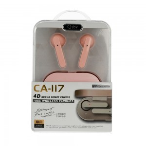 GJBY Vezeték nélküli bluetooth fülhallgató, pink (TWS CA-117)