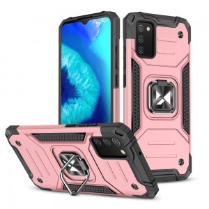 Samsung Galaxy A02S Wozinsky Ring Armor Case Kickstand telefontok rózsaszín