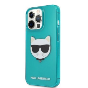 iPhone 13 Pro Max Karl Lagerfeld KLHCP13XCHTRB TPU Choupette Head tok Fluo Blue