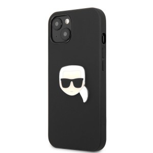 iPhone 13 mini Karl Lagerfeld KLHCP13SPKMK Ikonik Karl Head PU tok fekete