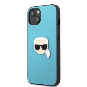 iPhone 13 mini Karl Lagerfeld KLHCP13SPKMB Ikonik Karl Head PU tok kék