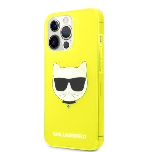 iPhone 13 Pro Karl Lagerfeld KLHCP13LCHTRY TPU Choupette Head tok Fluo Yellow