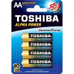 Toshiba Alpha Power 1.5V AA alkáli elem LR6/4/48 BL