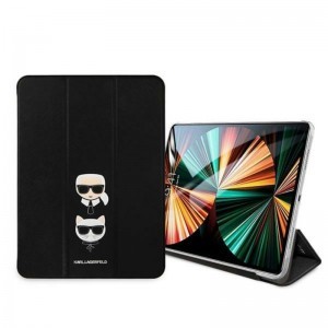 iPad Pro 12.9'' 2021 Karl Lagerfeld Saffiano Karl és Choupette Heads tok fekete (KLFC12OKCK)