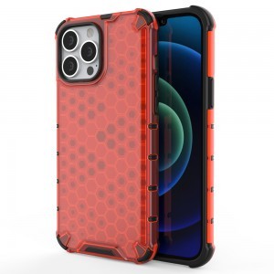 iPhone 13 Pro Max Honeycomb armor TPU tok piros