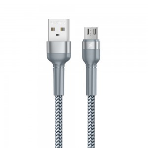 Remax Jany USB - micro USB 2.4A kábel 1m ezüst
