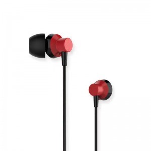 Remax Vezetékes fülhallgató 3.5mm jack audio piros