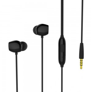 Remax Vezetékes fülhallgató mikrofonnal 3.5mm jack audio fekete
