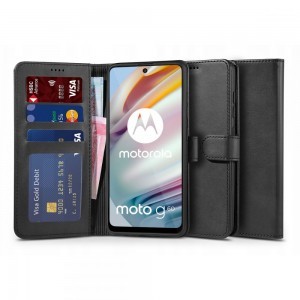 Motorola Moto G60 Tech-Protect Wallet fliptok fekete
