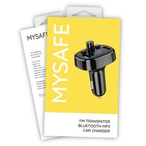 MySafe Bluetooth FM Transmitter töltő fekete