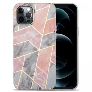 iPhone 13 Pro Max TPU szilikon tok márvány mintával rózsaszín Alphajack
