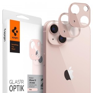 iPhone 13 mini / 13  Spigen Optik.TR 2x kameralencsevédő 9H üveg pink (AGL04036)