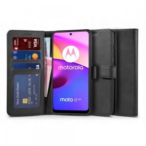 Motorola Moto E20 / E40 Tech-Protect Wallet fliptok fekete