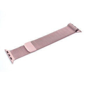 Apple Watch 4/5/6/7/SE (42/44/45mm) milánói fém óraszíj rózsaszín színű Alphajack