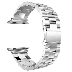 Apple Watch 4/5/6/7/SE (38/40/41mm) fém óraszíj ezüst színű Alphajack